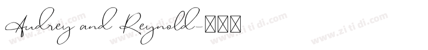 Audrey and Reynold字体转换